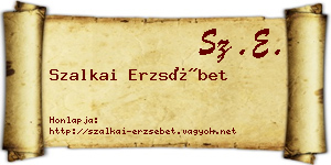 Szalkai Erzsébet névjegykártya