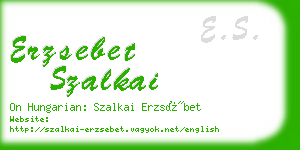 erzsebet szalkai business card